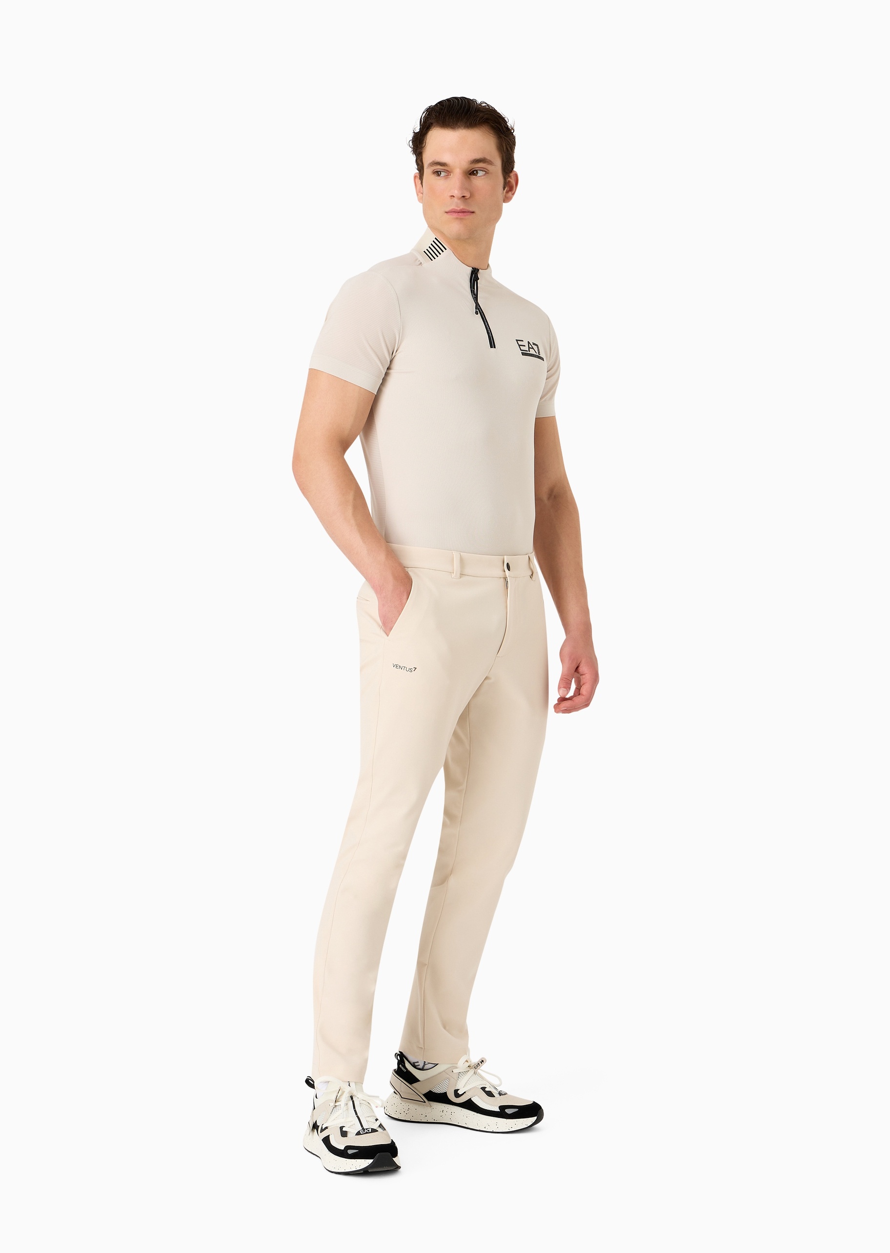 EA7 男士VENTUS 7修身高尔夫Polo衫