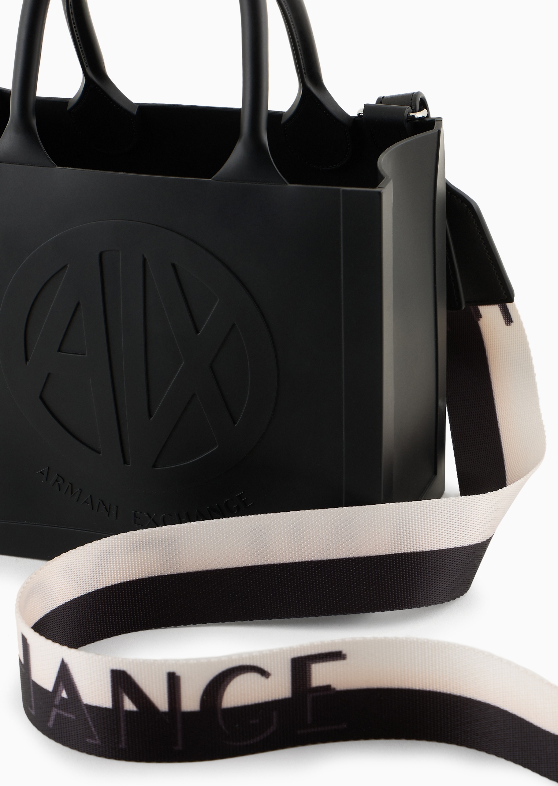 女士方形可拆肩带时尚手提斜挎托特包| 托特包-女士| ARMANI EXCHANGE  