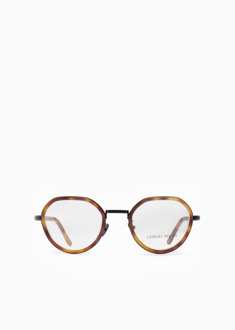 Giorgio Armani 男士圆形镜框简约休闲时尚光学眼镜