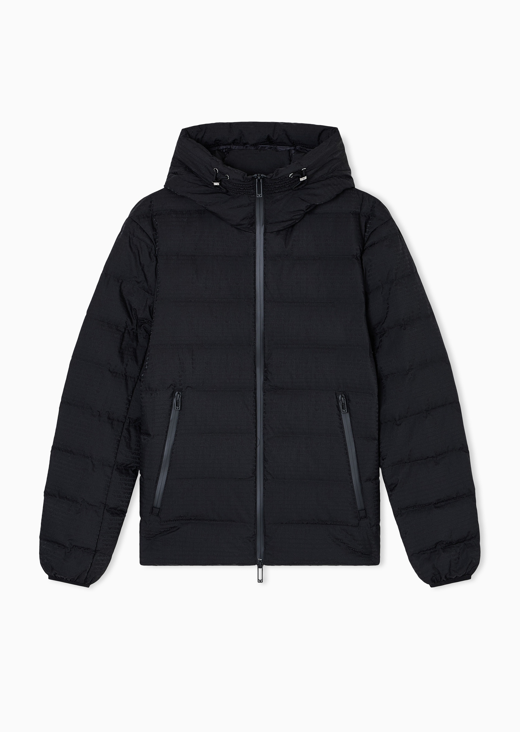 Emporio Armani 男士90白鸭绒连帽排骨羽绒服外套