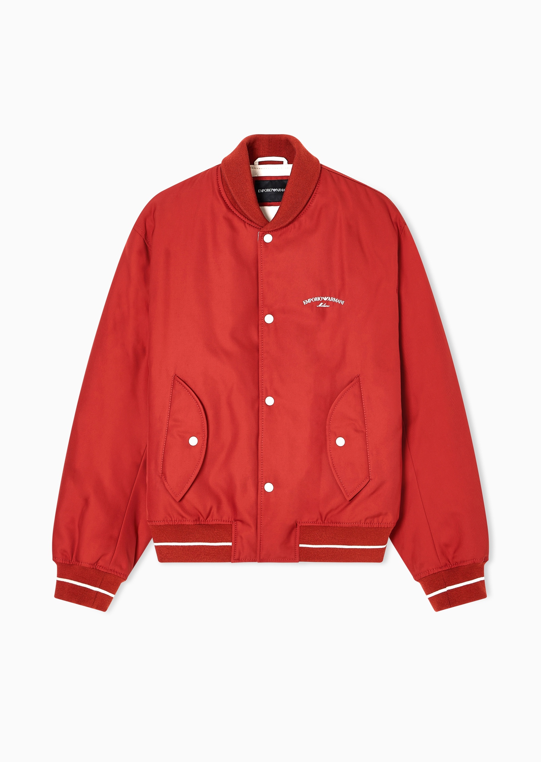 Emporio Armani 男士短款轻薄长袖棒球领刺绣飞行员棉服