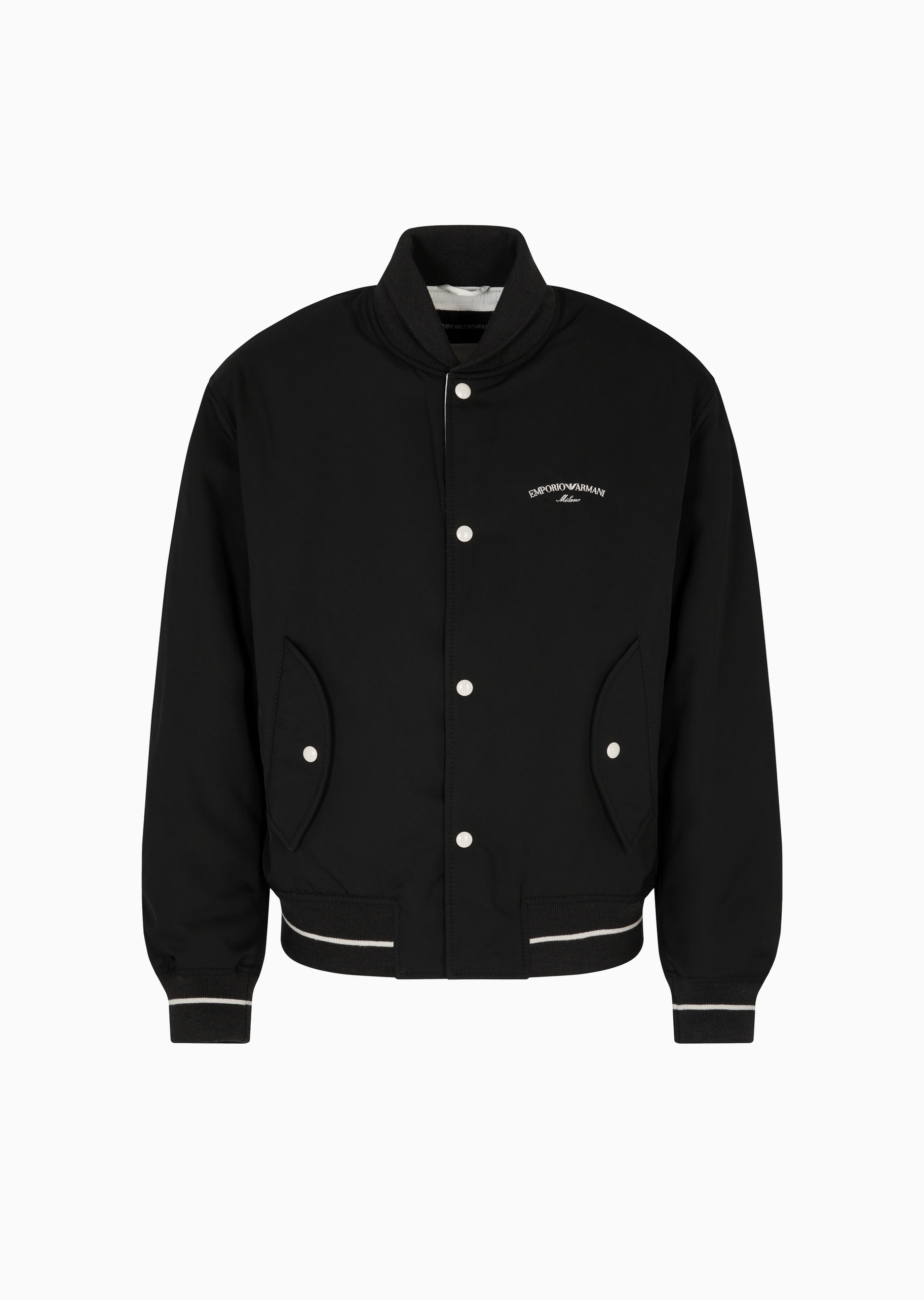 Emporio Armani 男士短款轻薄长袖棒球领刺绣飞行员棉服