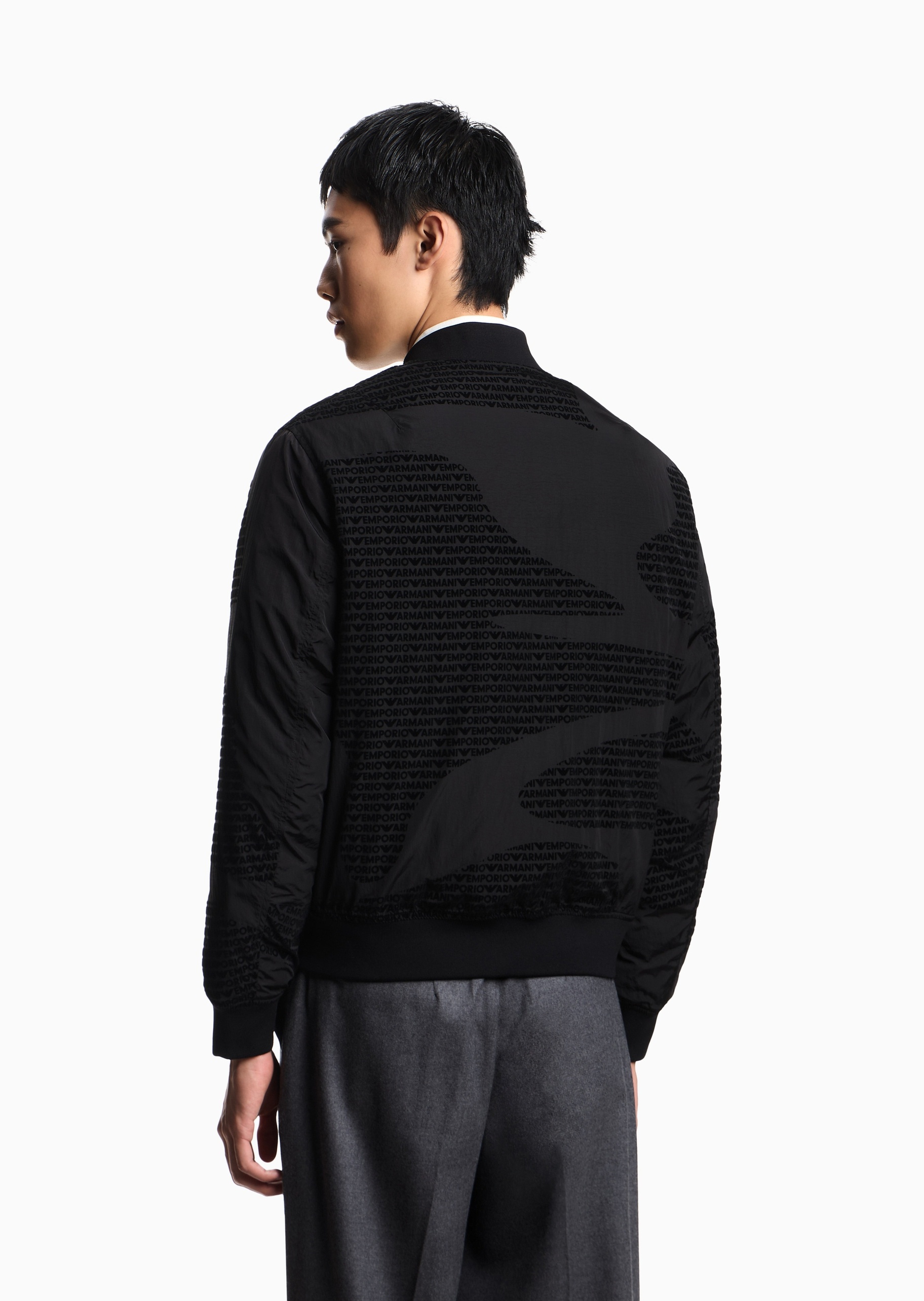 Emporio Armani 男士80白鸭绒棒球领通勤羽绒服外套
