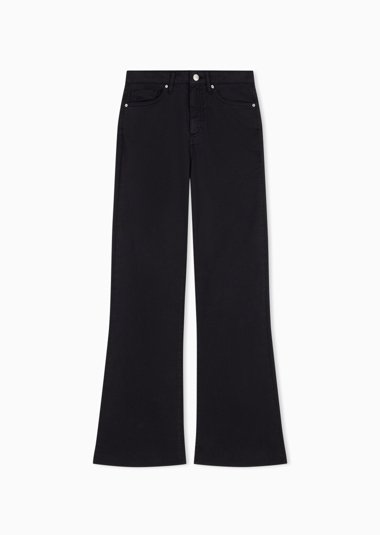 ARMANI EXCHANGE 女士微弹修身高腰长款喇叭复古牛仔裤
