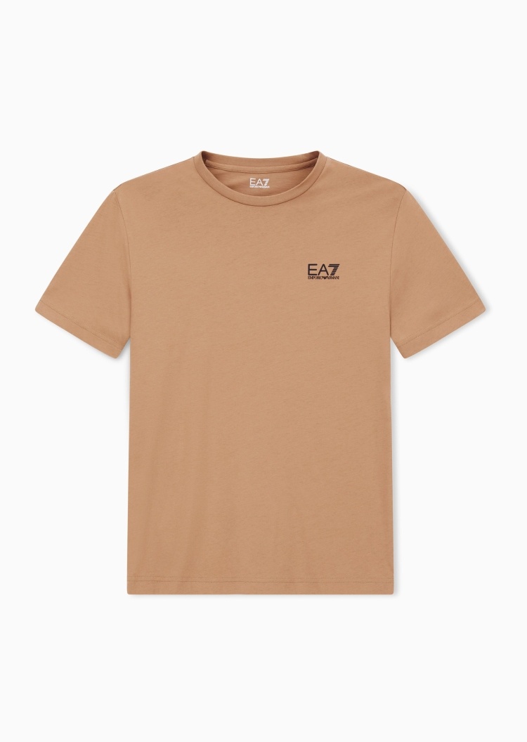 EA7 男士纯棉合身短袖圆领健身训练T恤