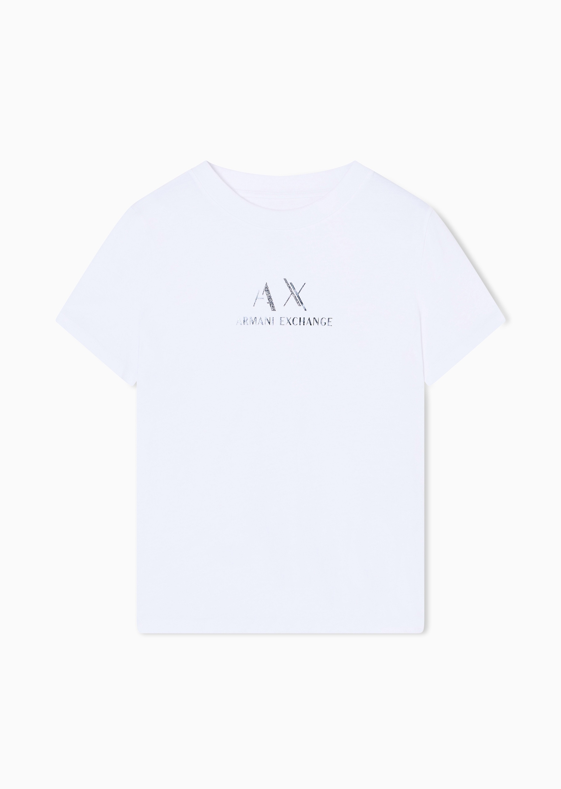 ARMANI EXCHANGE 女士全棉合身短袖圆领正肩纯色T恤