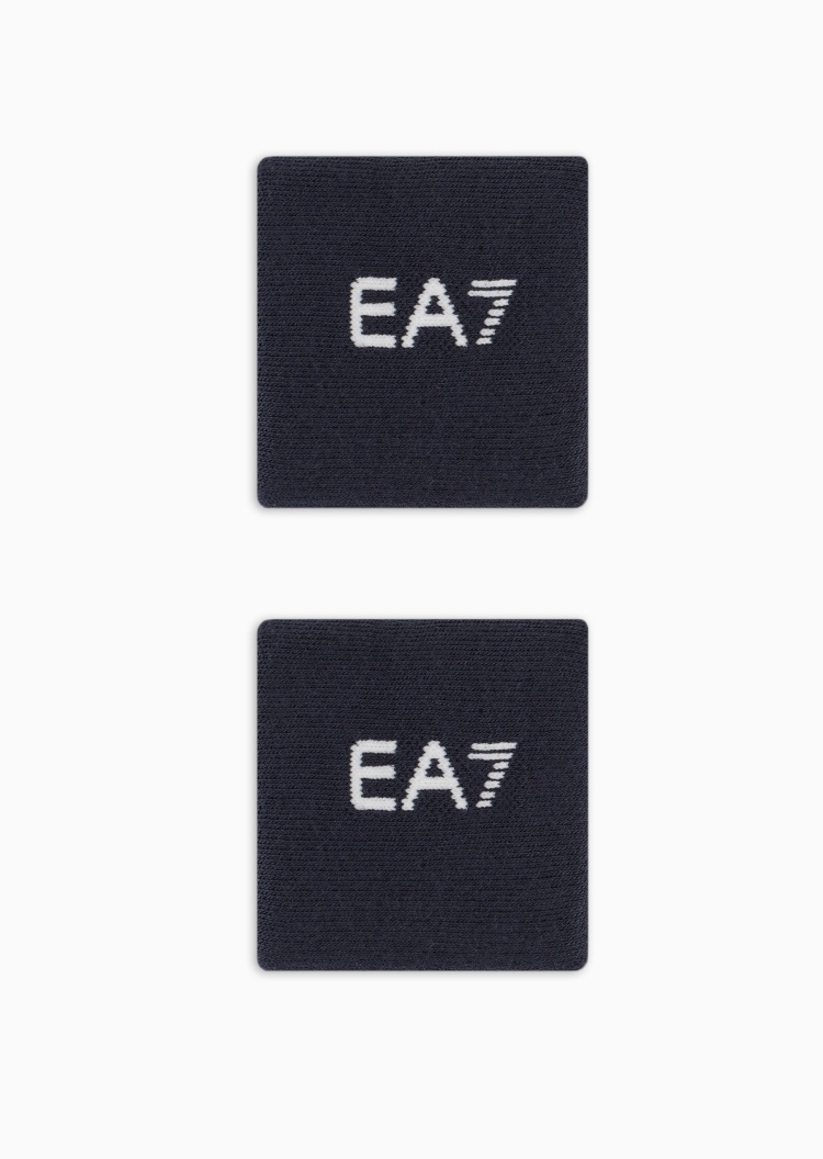 EA7 女士棉质弹力一副装LOGO提花网球腕带