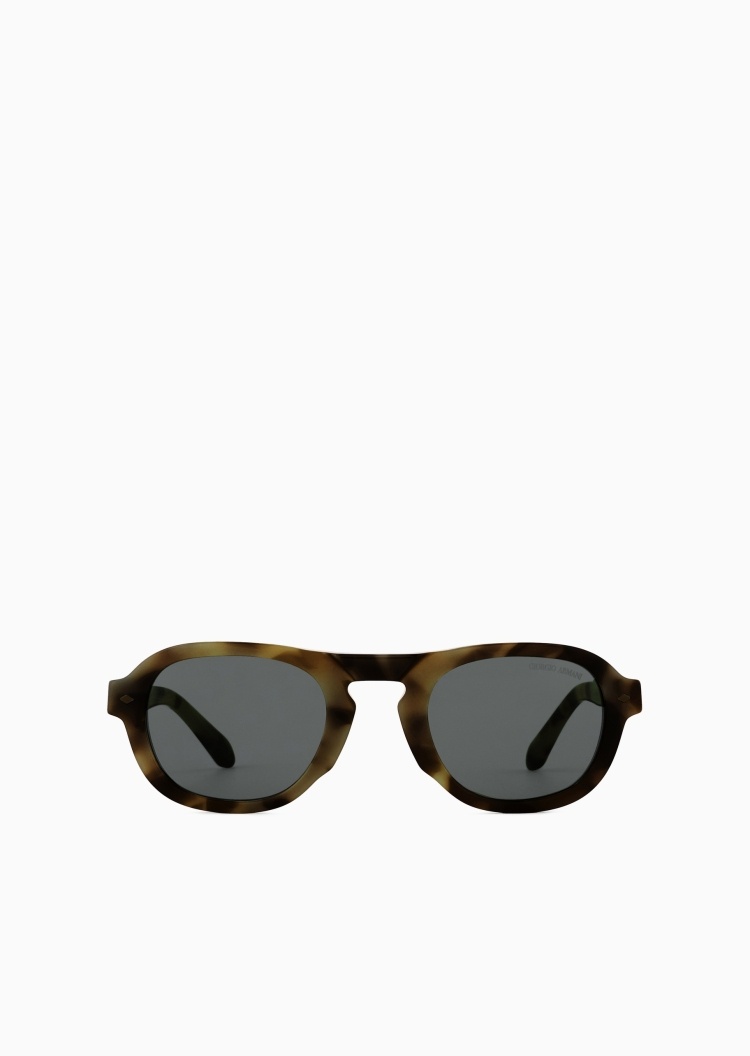 Giorgio Armani 男士枕形粗框复古简约时尚太阳眼镜