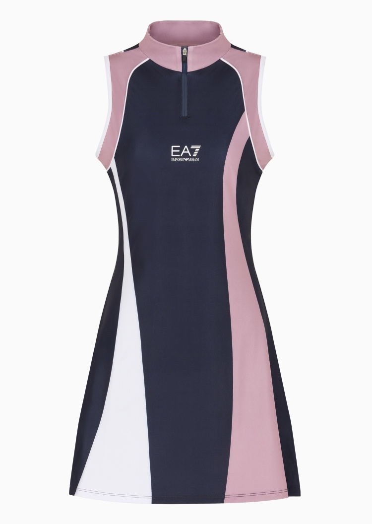 EA7 女士VENTUS 7无袖小立领网球连衣裙