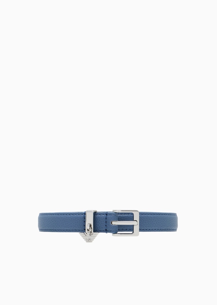 Emporio Armani 女士鹿皮纹商务通勤方形时尚休闲针扣腰带