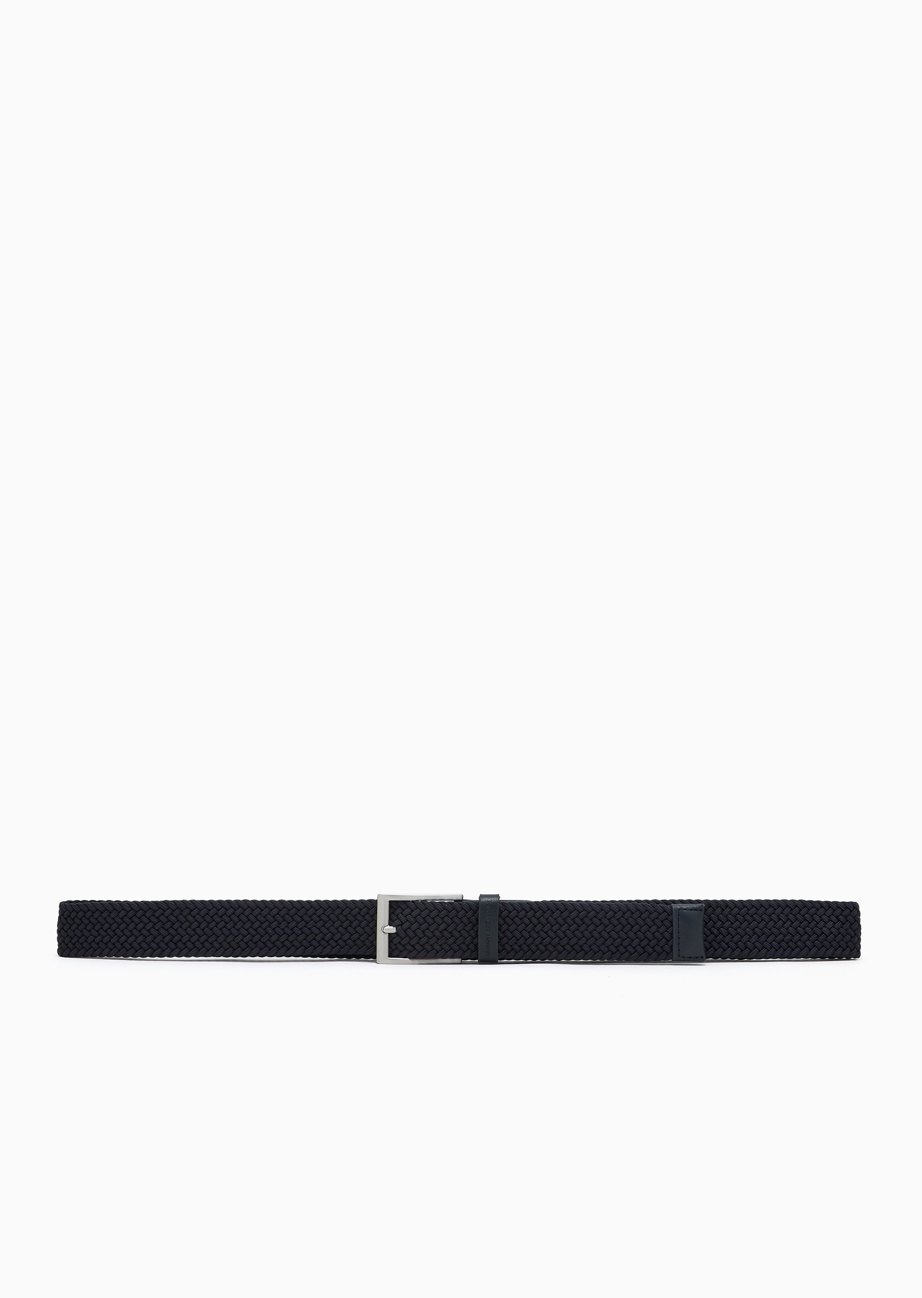 ARMANI EXCHANGE 男士休闲时尚编织经典纯色针扣腰带