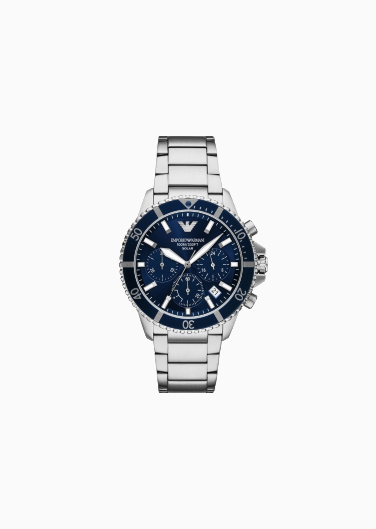 Emporio Armani 曾舜晞同款男士钢带太阳能手表腕表