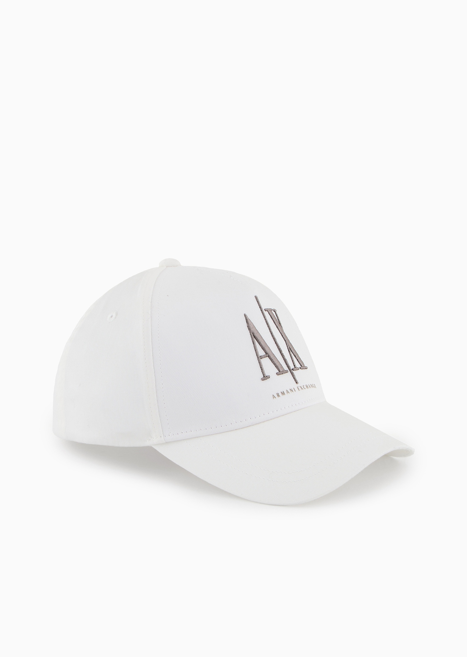 ARMANI EXCHANGE 男士纯棉排扣圆顶弯檐LOGO刺绣棒球帽