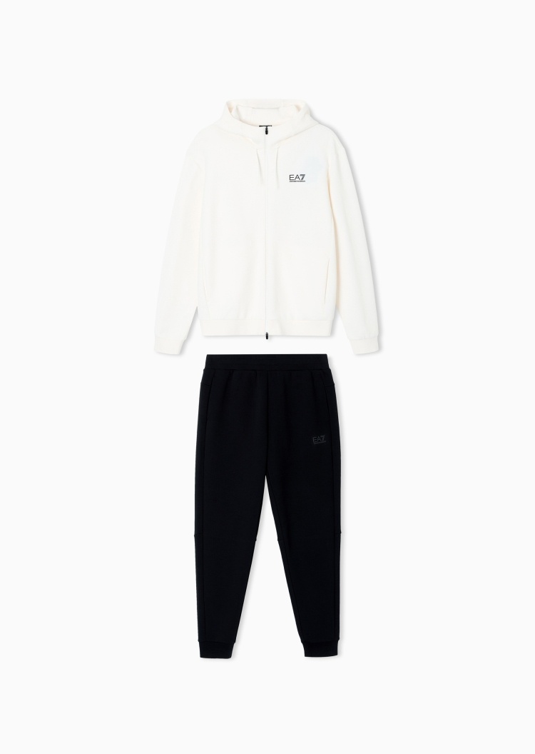 EA7 男士连帽开衫束脚长裤拉链运动套装