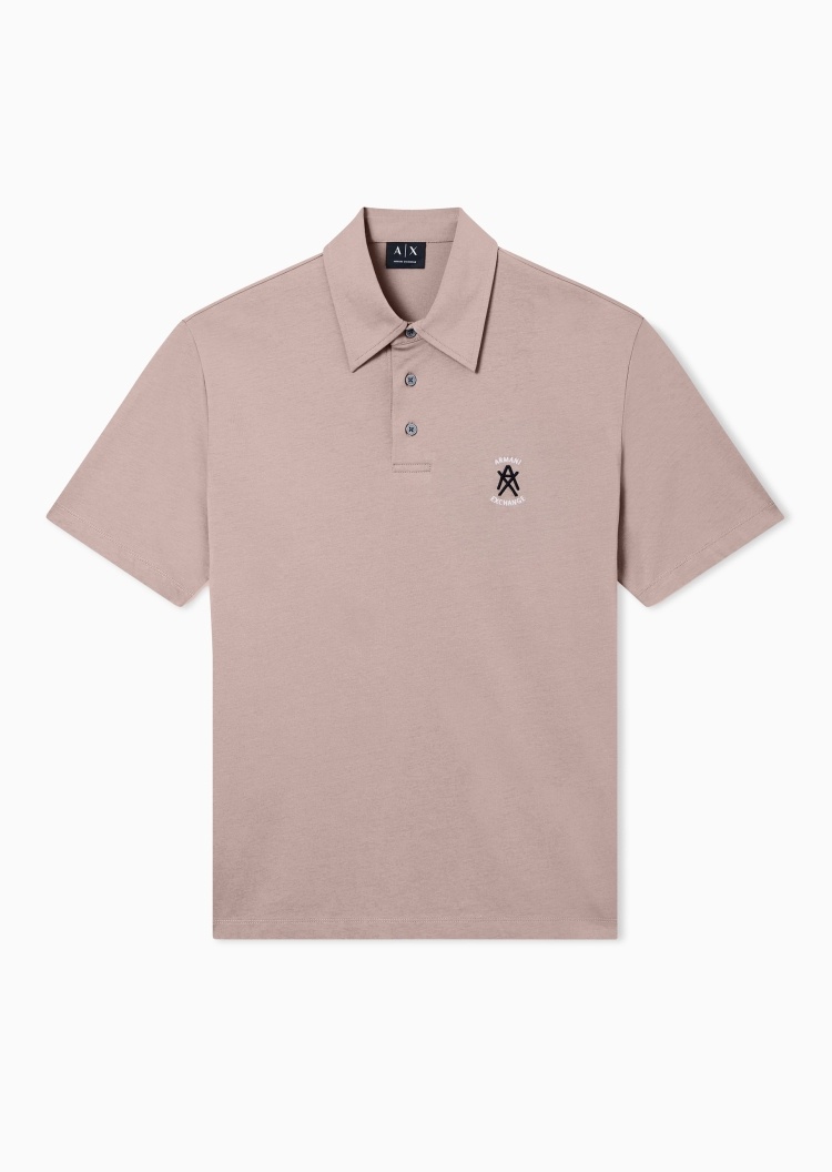 ARMANI EXCHANGE 男士翻领短袖正肩商务刺绣Polo衫