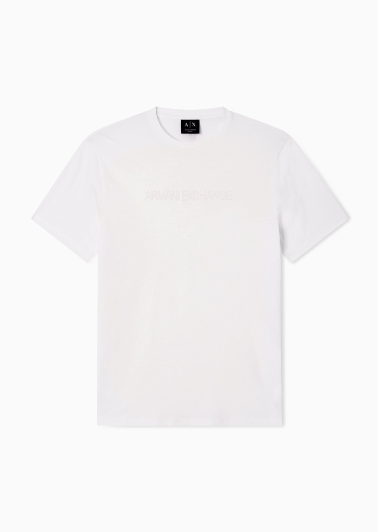 ARMANI EXCHANGE 男士纯棉合身短袖圆领经典徽标休闲T恤