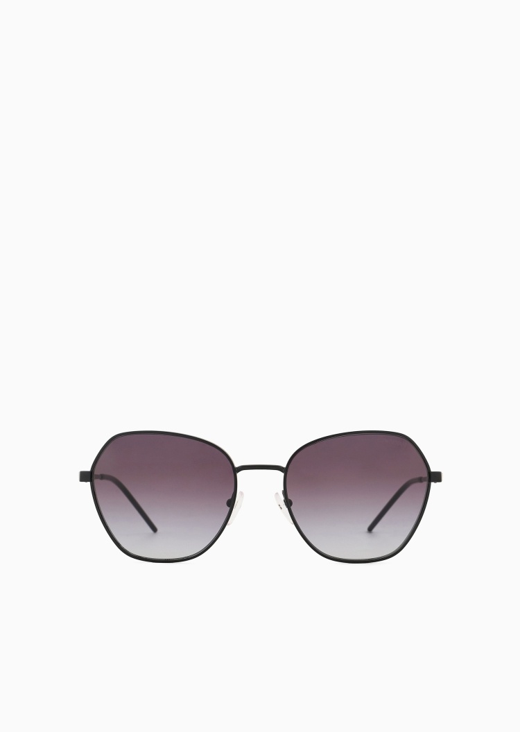 Emporio Armani 女士不规则形细框渐变镜片太阳眼镜