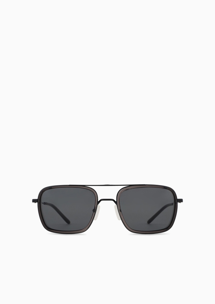 Emporio Armani 男士正方形双鼻桥潮流个性太阳眼镜