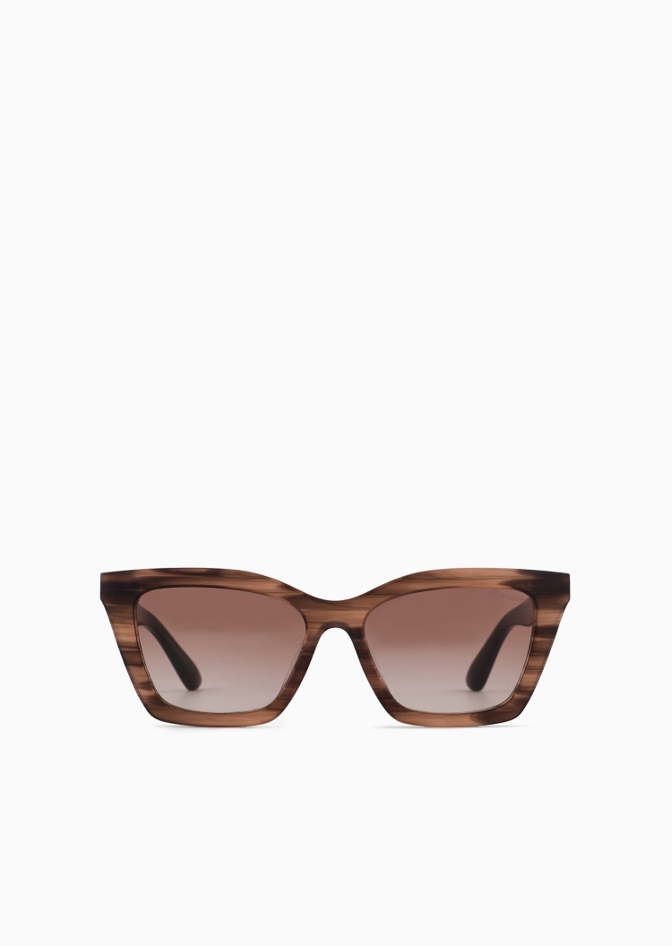 Emporio Armani 女士蝴蝶形粗边框渐变镜片太阳眼镜