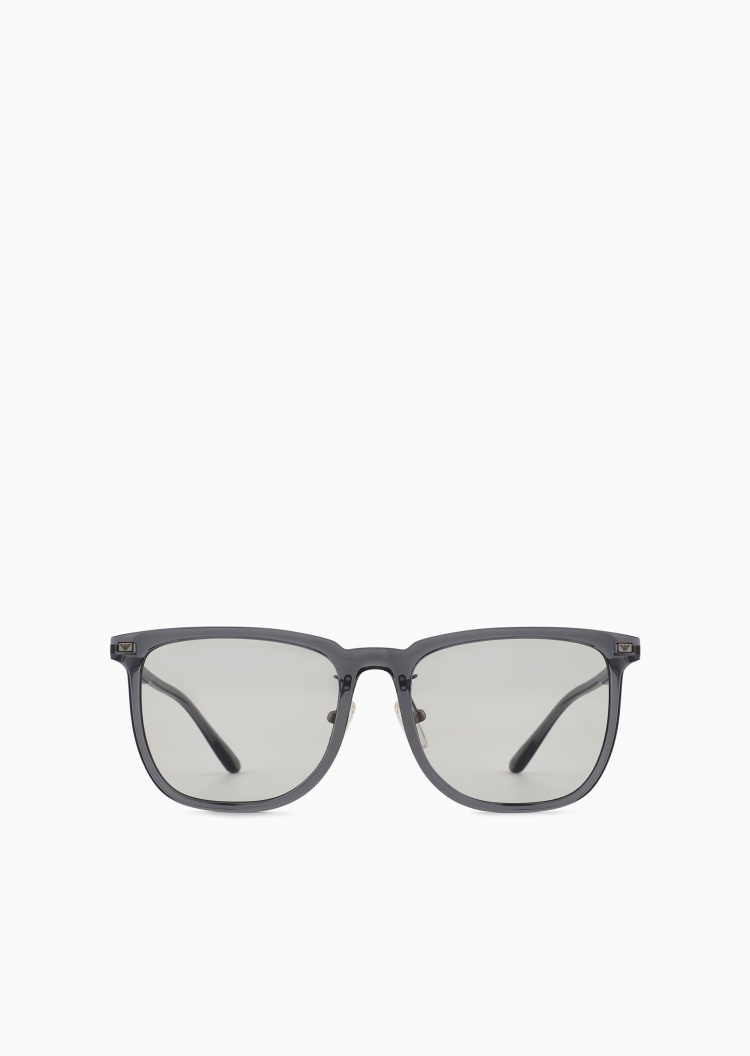 Emporio Armani 男女同款不规则透明框都市休闲太阳眼镜