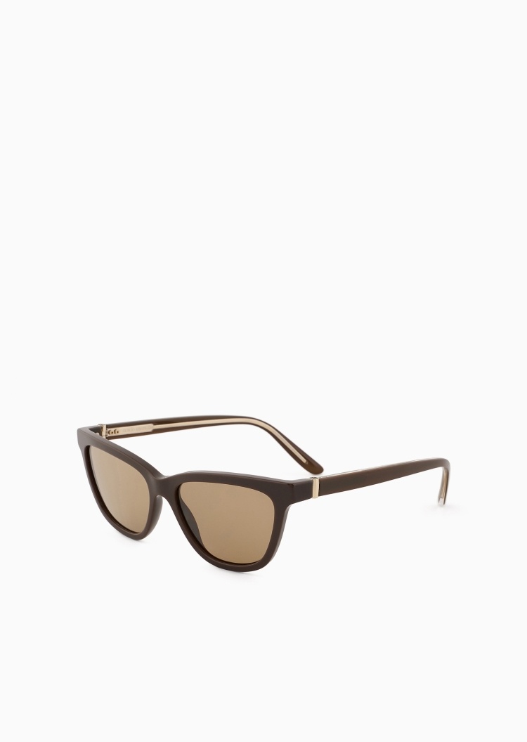 Giorgio Armani 女士猫眼形粗边框摩登前卫太阳眼镜