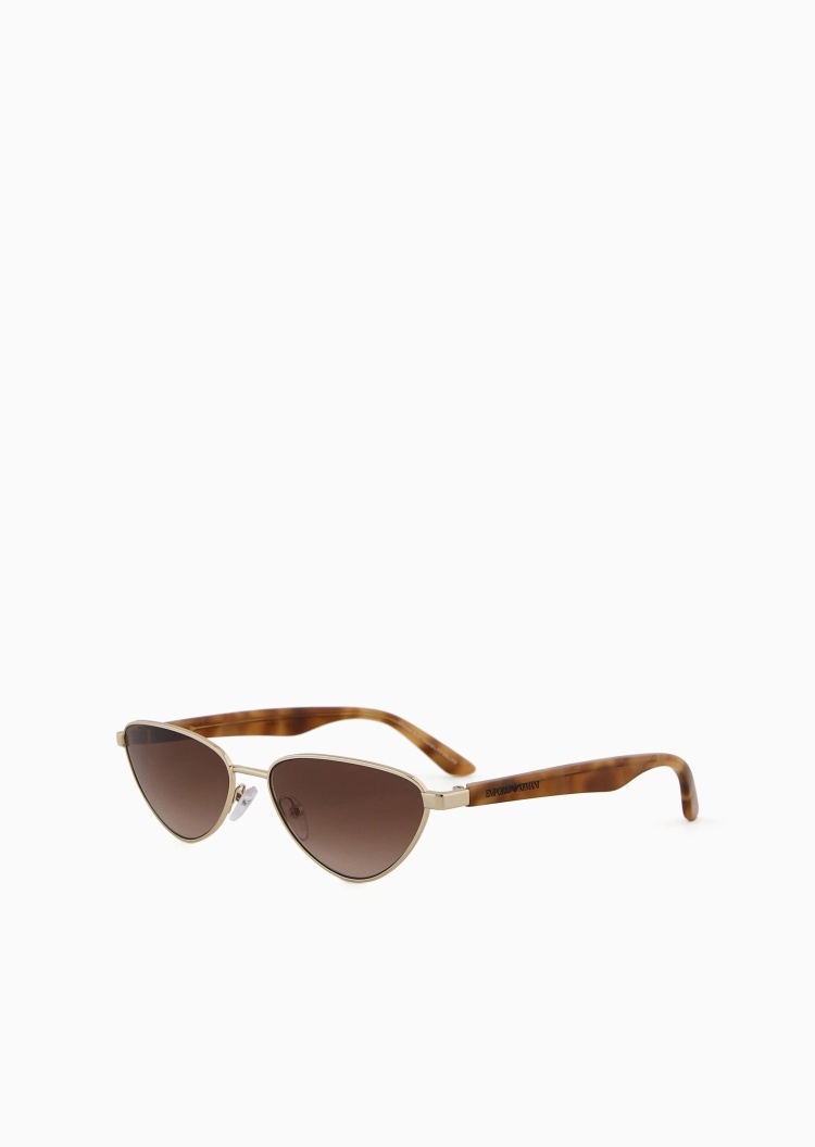 Emporio Armani 女士不规则形细框个性前卫太阳眼镜
