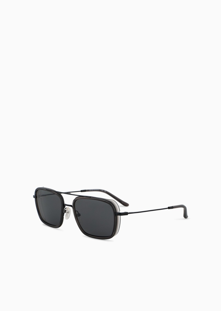 Emporio Armani 男士正方形双鼻桥潮流个性太阳眼镜