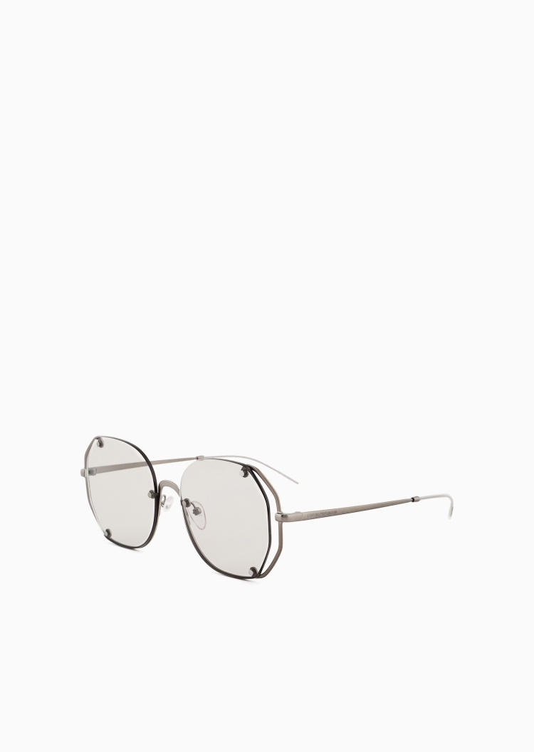 Emporio Armani 女士不规则形镂空个性前卫太阳眼镜