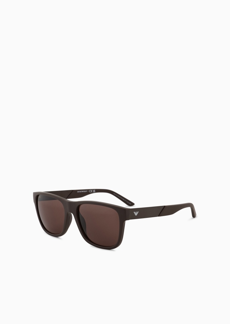 Emporio Armani 男士哑光方形边框都市休闲太阳眼镜