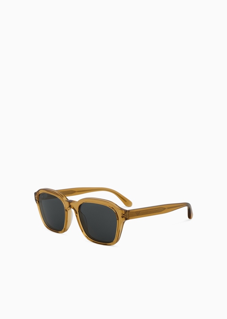 Emporio Armani 男士不规则透明框潮流休闲太阳眼镜