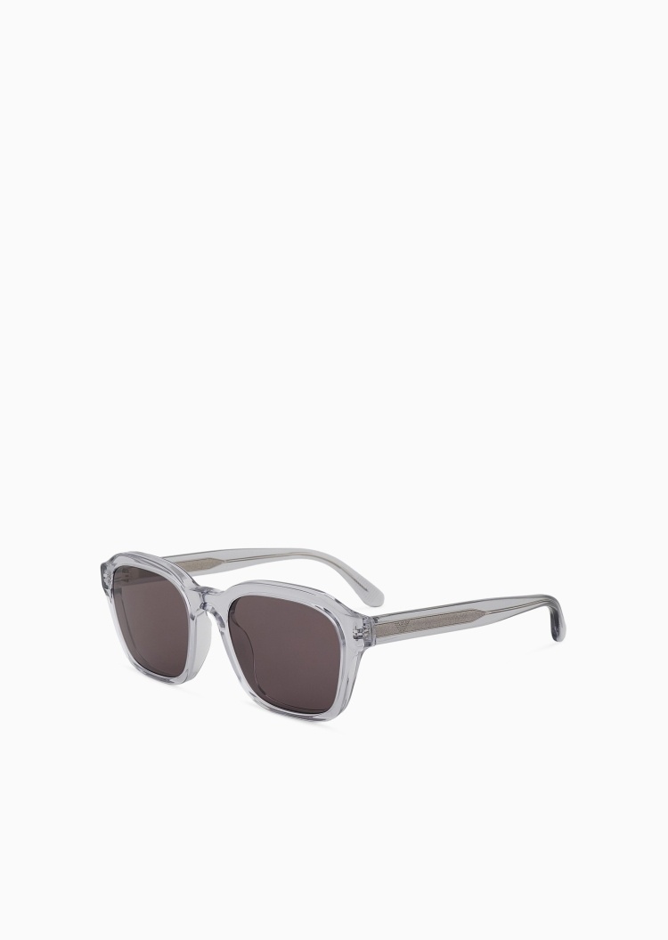 Emporio Armani 男士不规则透明框潮流休闲太阳眼镜