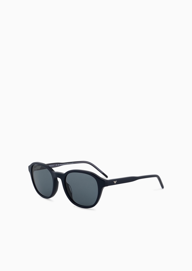 Emporio Armani 男士圆形边框时尚都市遮阳太阳眼镜