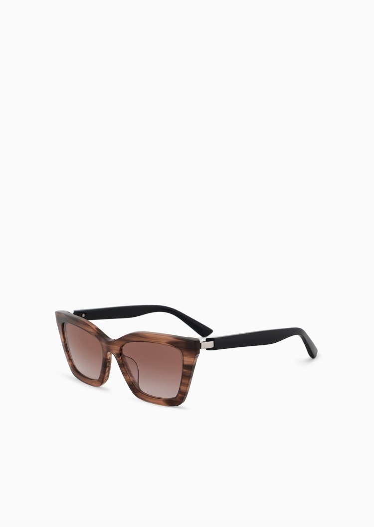 Emporio Armani 女士蝴蝶形粗边框渐变镜片太阳眼镜