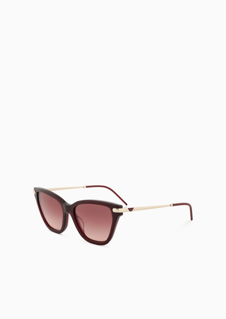 Emporio Armani 女士猫眼形渐变镜片摩登优雅太阳眼镜