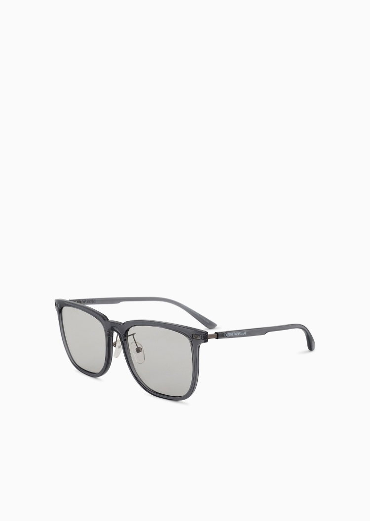Emporio Armani 男女同款不规则透明框都市休闲太阳眼镜