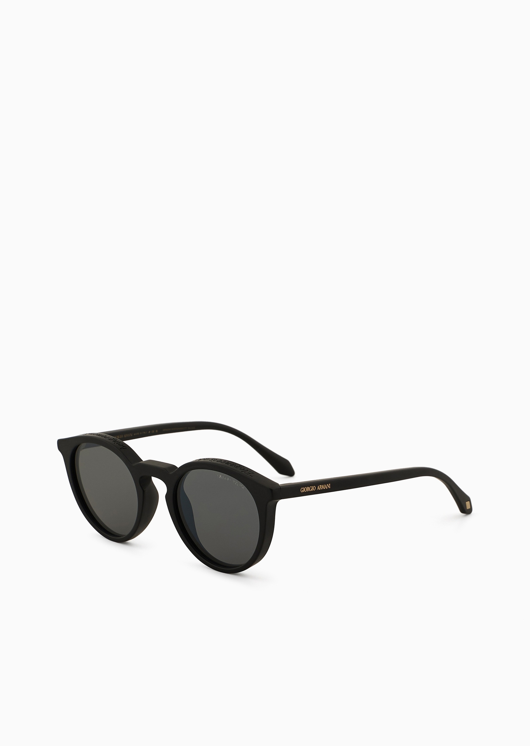 Giorgio Armani 男士圆形哑光边框时尚简约太阳眼镜