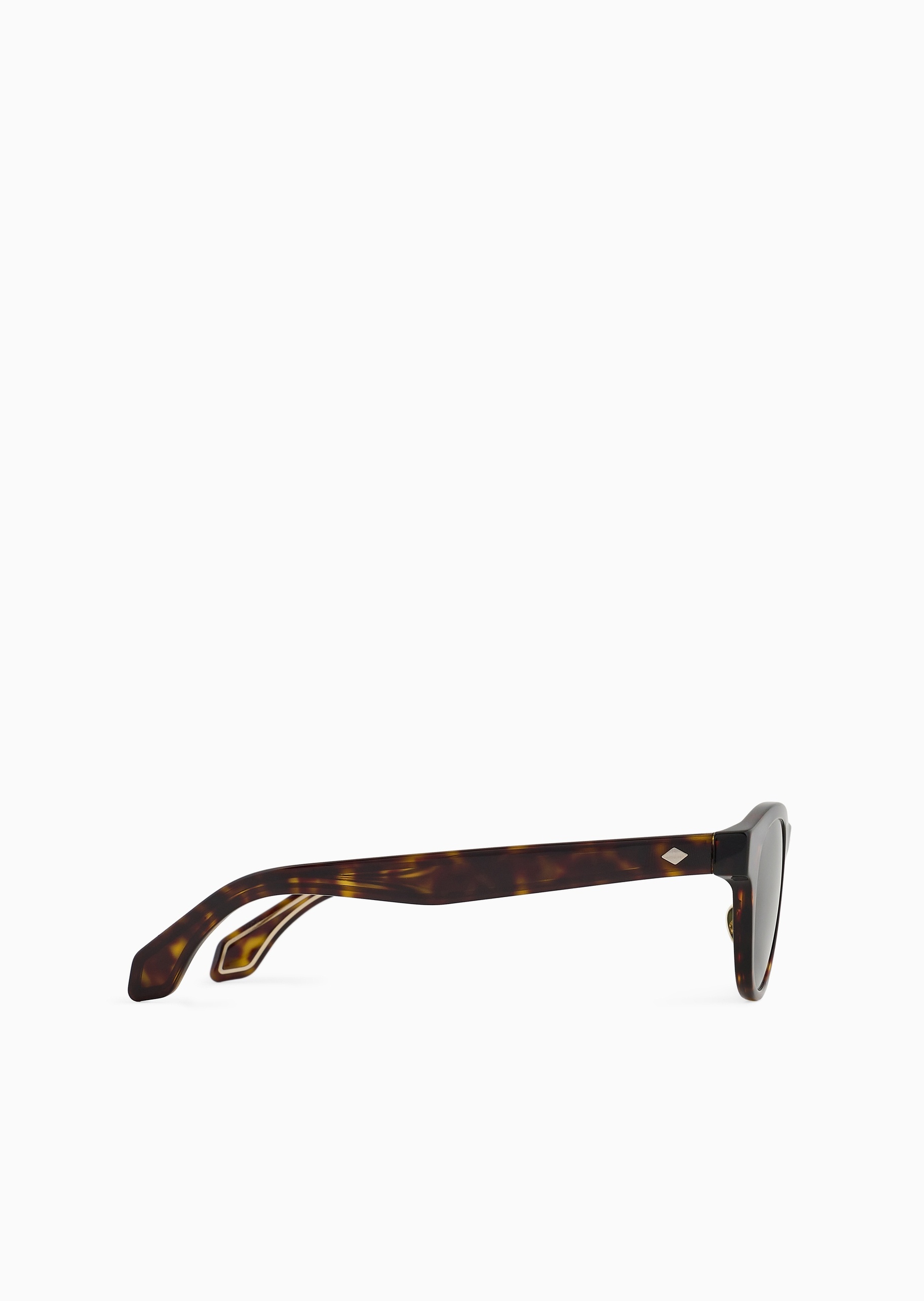 Giorgio Armani 男士玳瑁色椭圆框复古潮流太阳眼镜