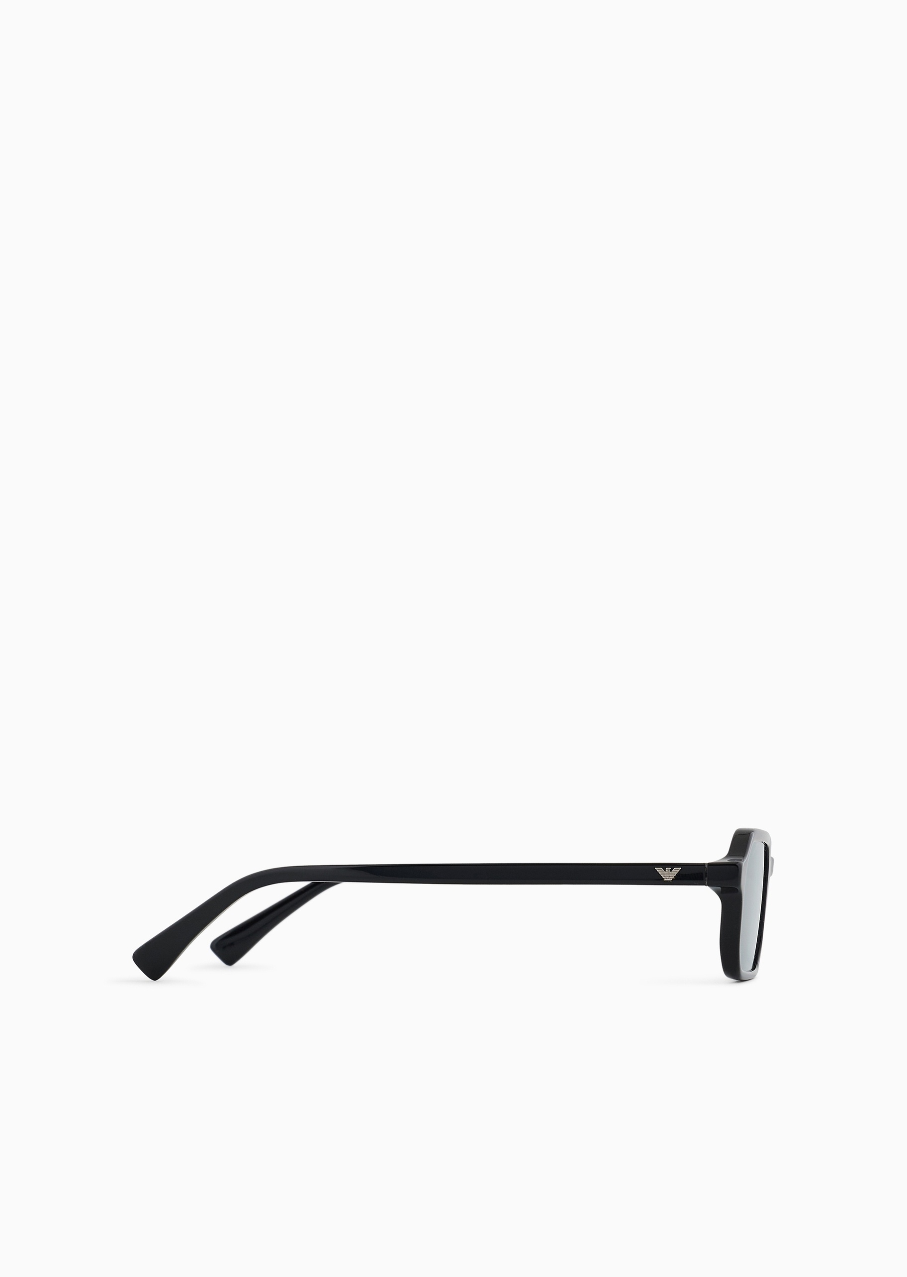 Emporio Armani 男士矩形黑框一体鼻托时尚太阳眼镜