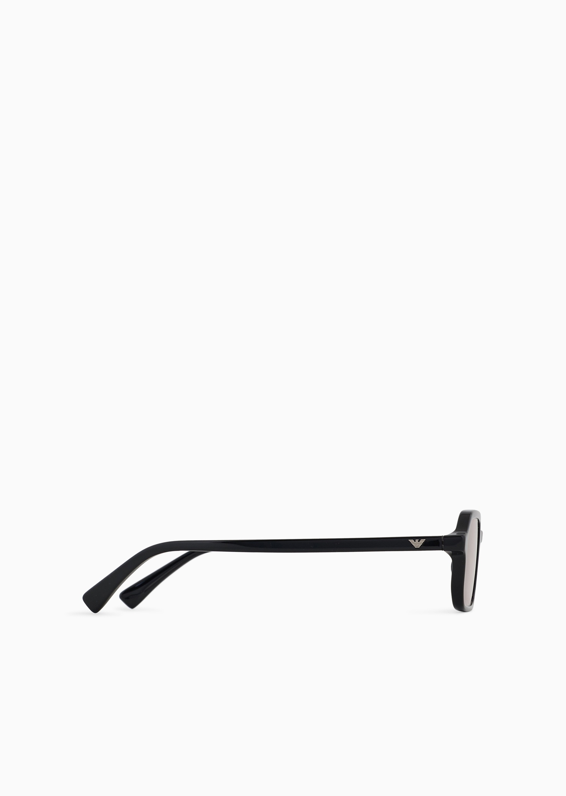 Emporio Armani 男士矩形黑框一体鼻托时尚太阳眼镜