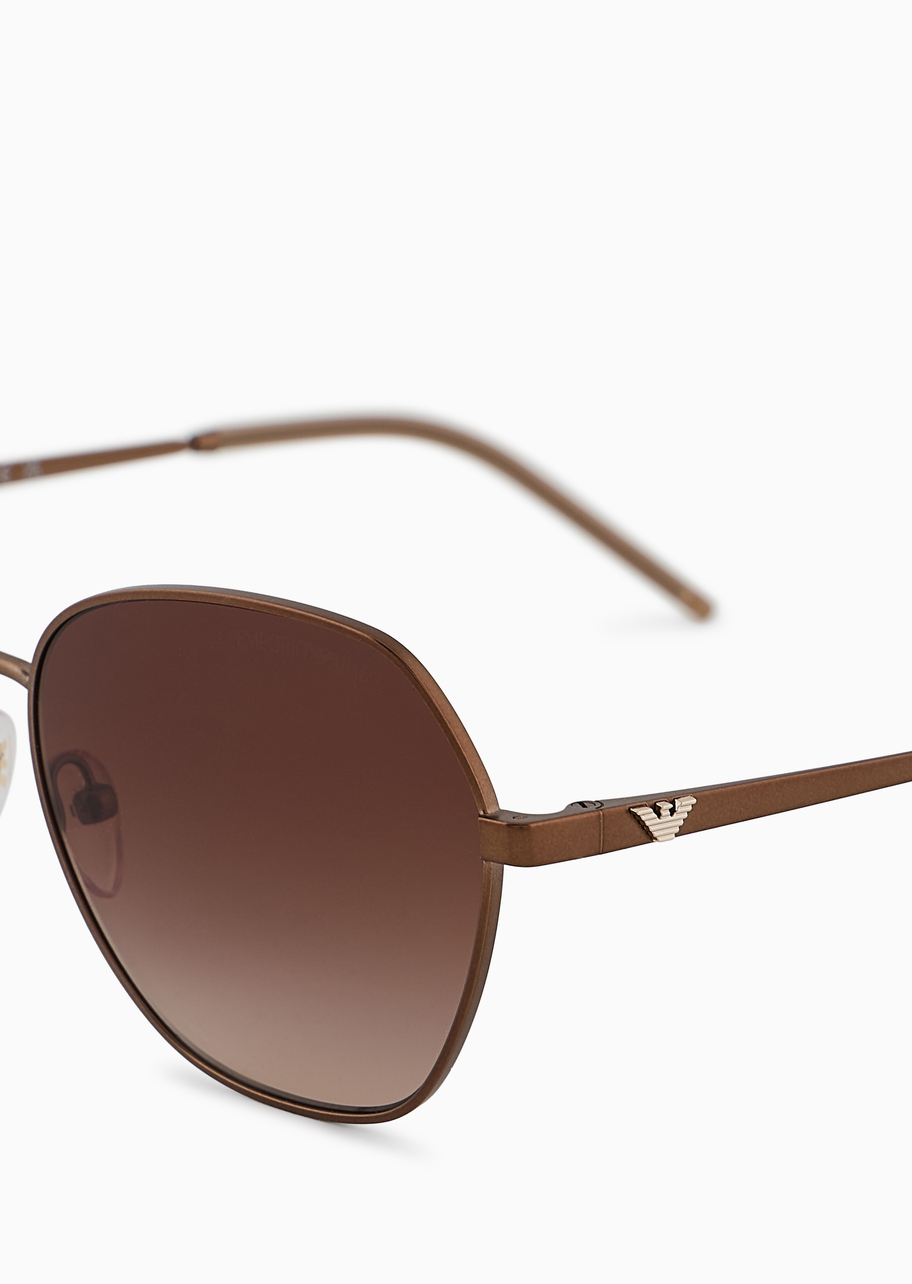 Emporio Armani 女士不规则形细框渐变镜片太阳眼镜