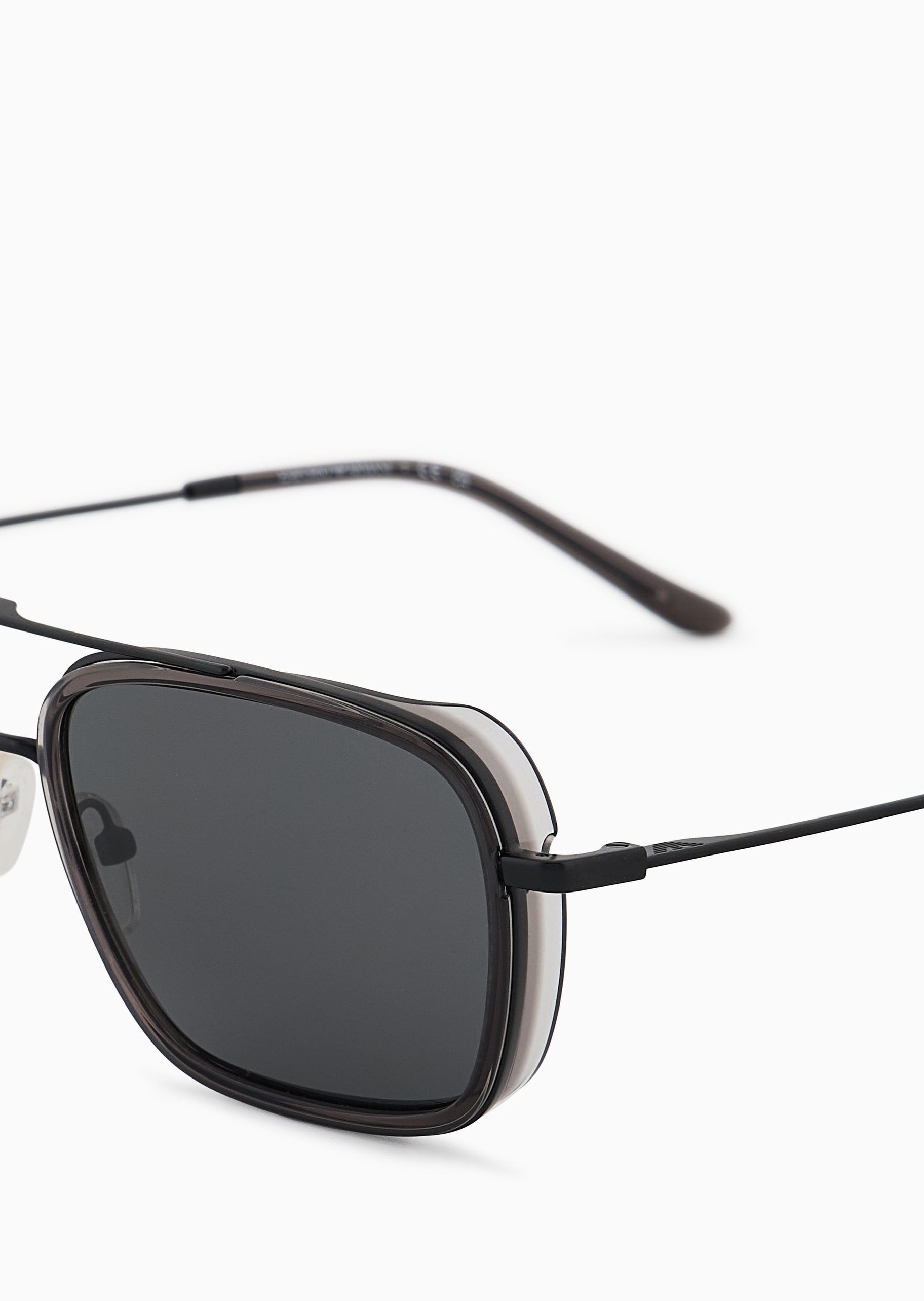 Emporio Armani 男士正方形双鼻桥潮流个性太阳眼镜