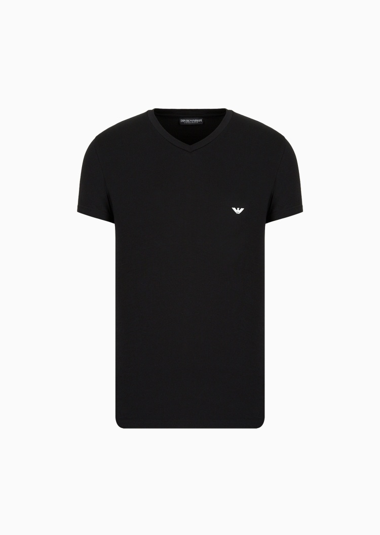 Emporio Armani 男士纯棉V领休闲简约亲肤打底家居睡衣T恤
