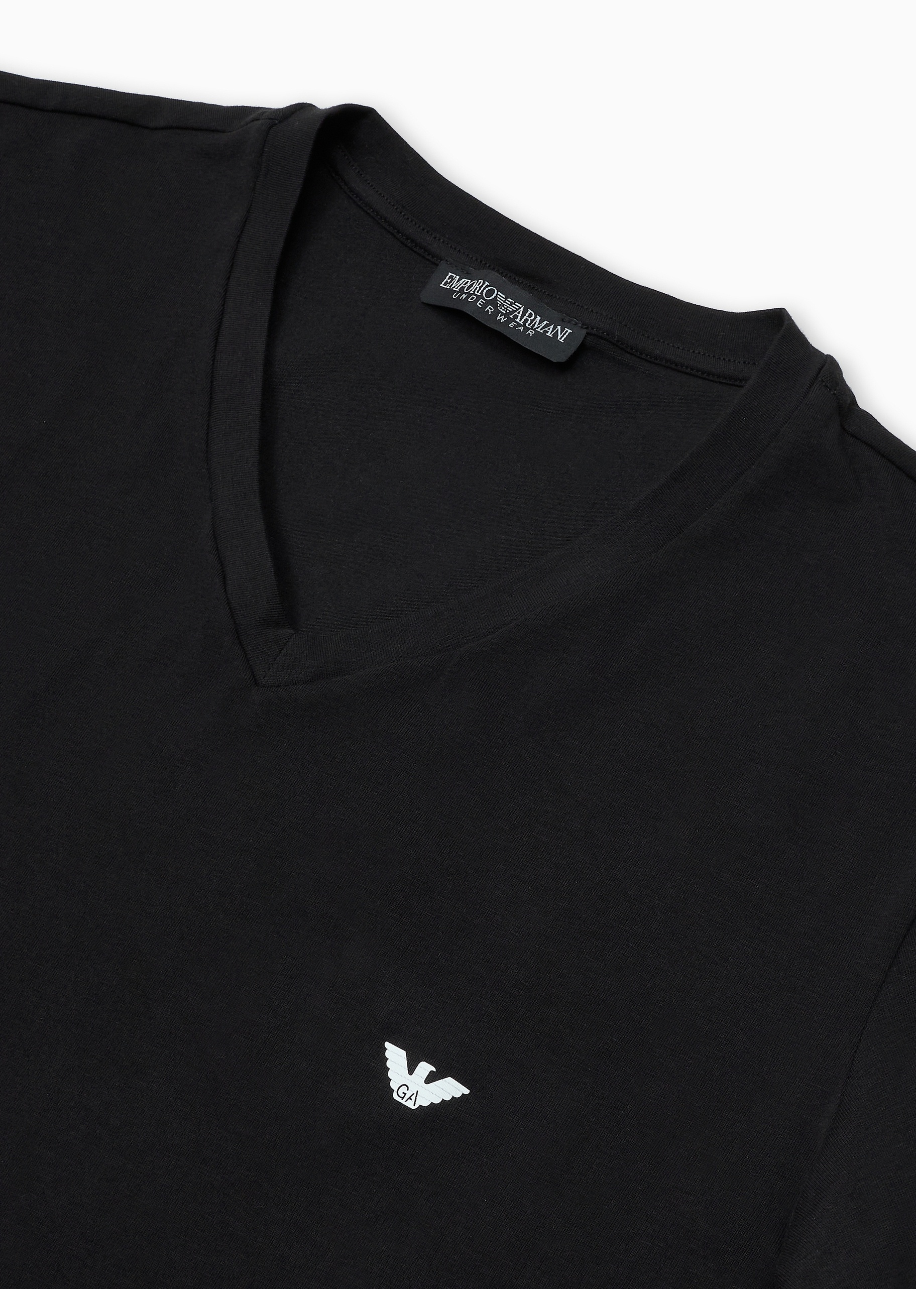 Emporio Armani 男士纯棉V领休闲简约亲肤打底家居睡衣T恤