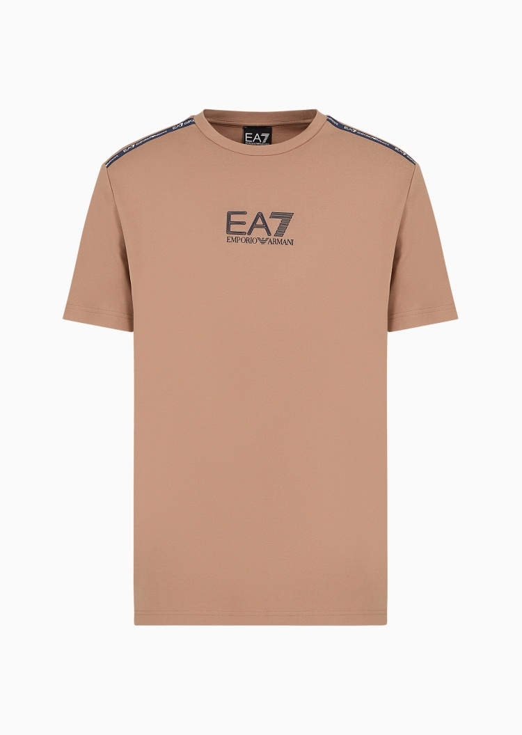 EA7 男士弹力合身短袖圆领印花运动T恤