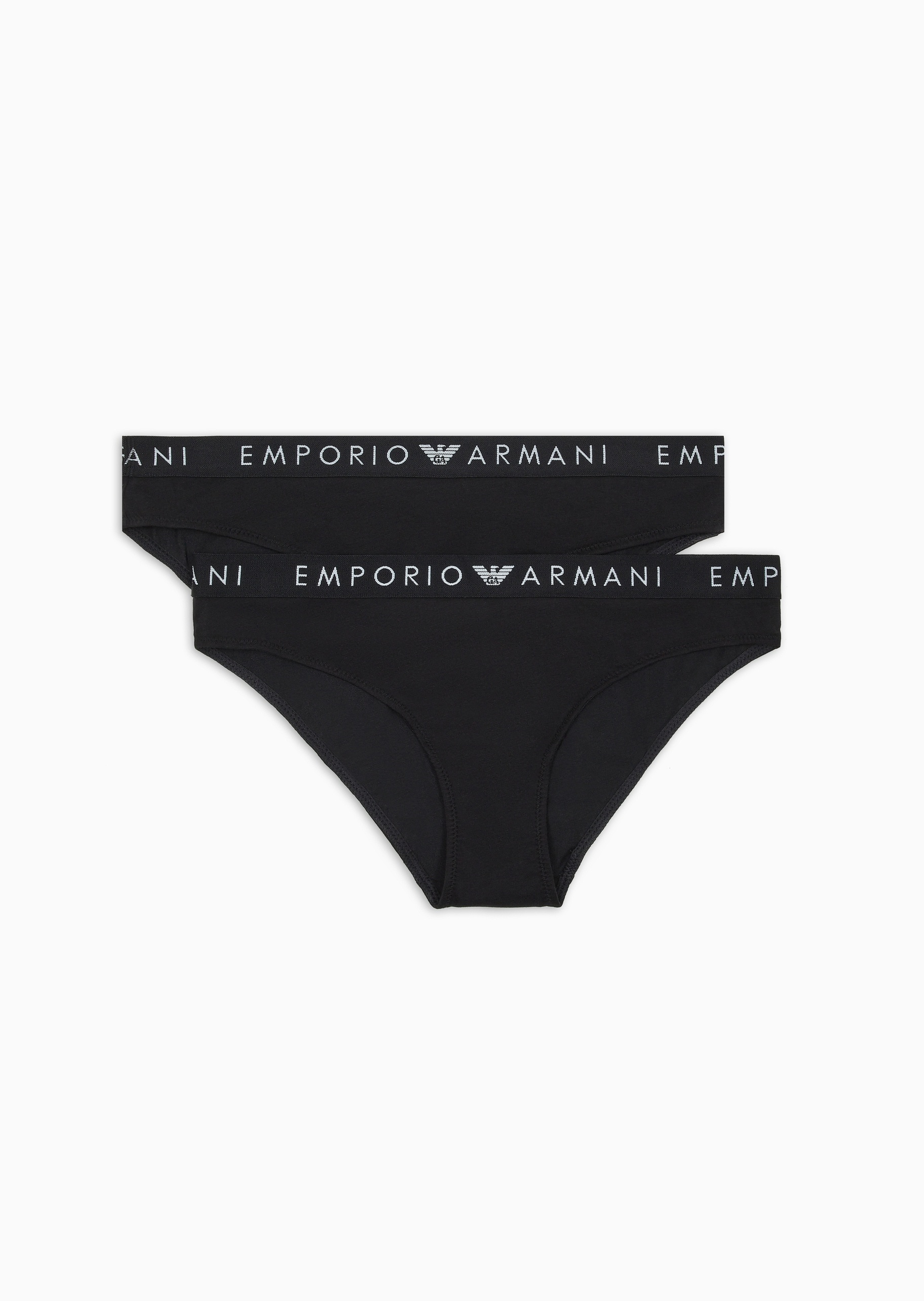 Emporio Armani 女士纯棉弹力合身三角两条装内裤套装