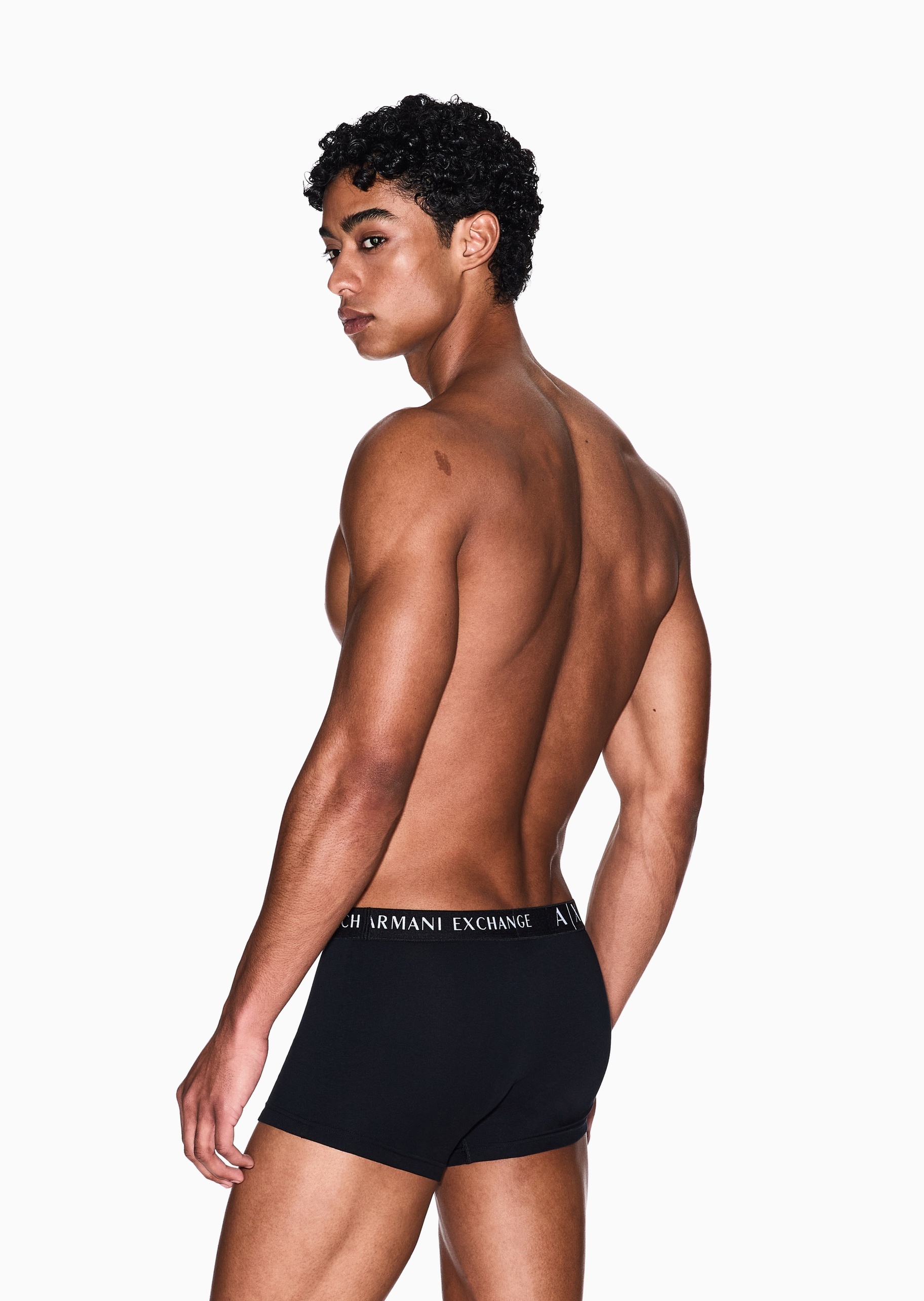 ARMANI EXCHANGE 男士纯棉弹力平角三条装内裤套装