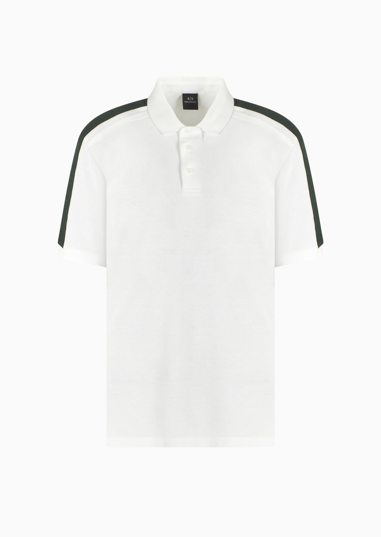 ARMANI EXCHANGE 男士全棉合身短袖翻领休闲多色Polo衫