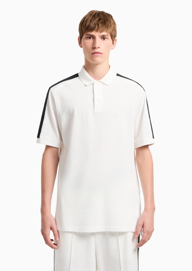 ARMANI EXCHANGE 男士全棉合身短袖翻领休闲多色Polo衫