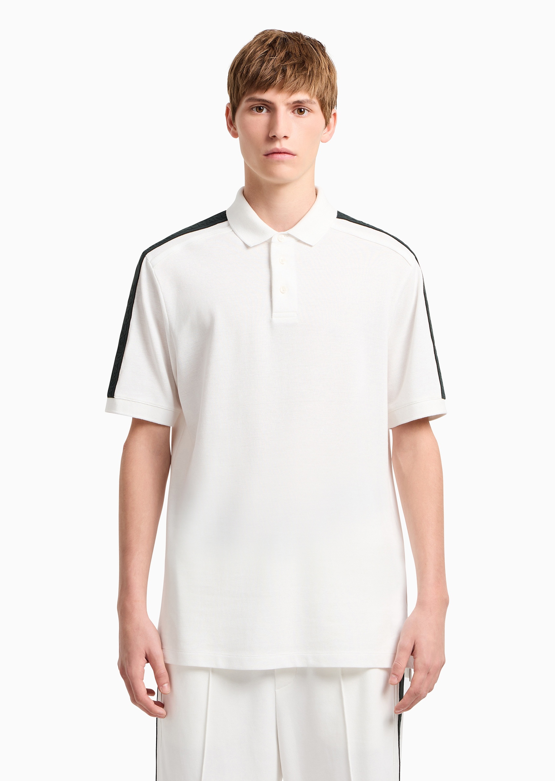 ARMANI EXCHANGE 男士全棉合身短袖翻领休闲多色Polo衫