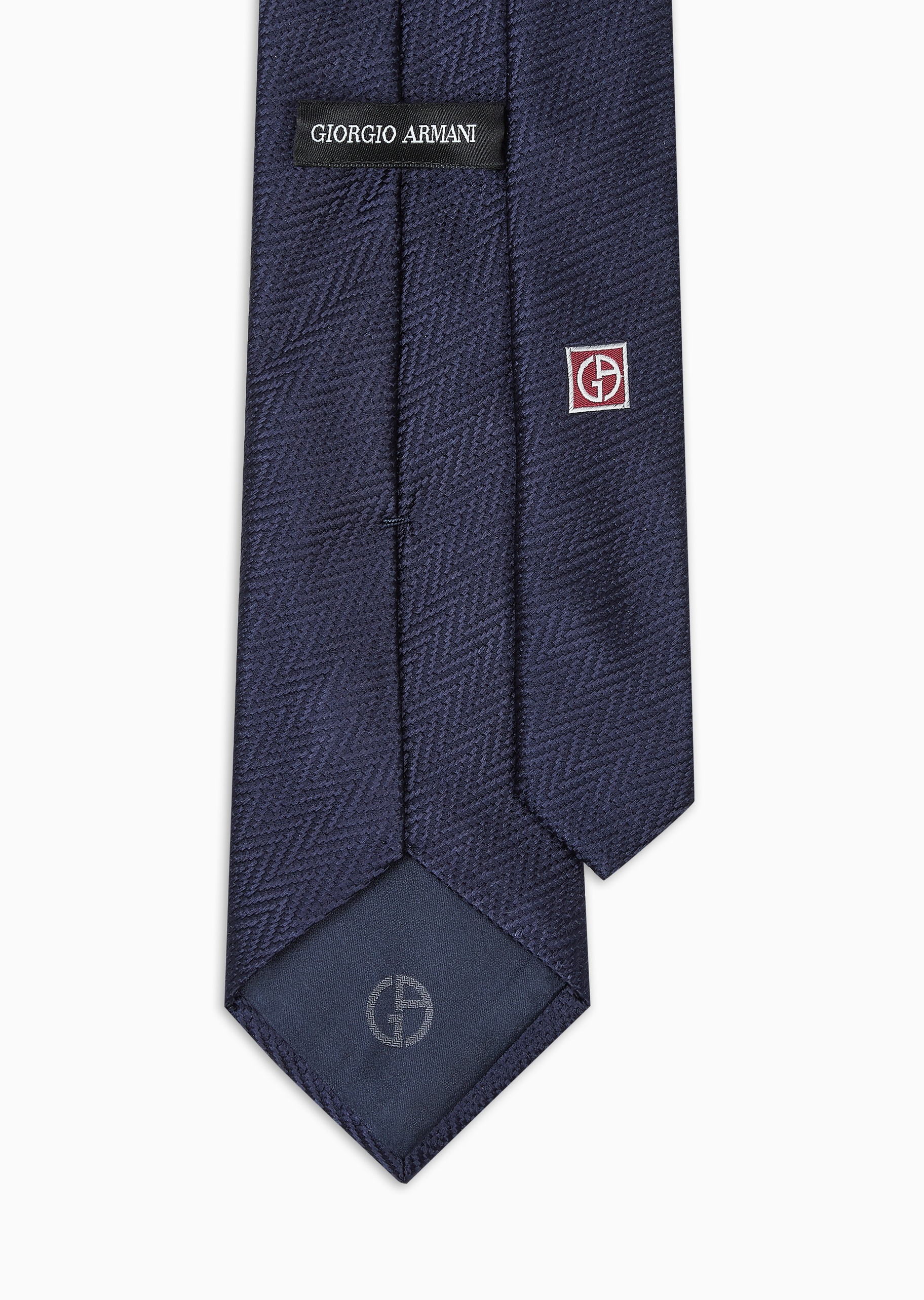 Giorgio Armani 男士桑蚕丝手打箭头型通体提花领带